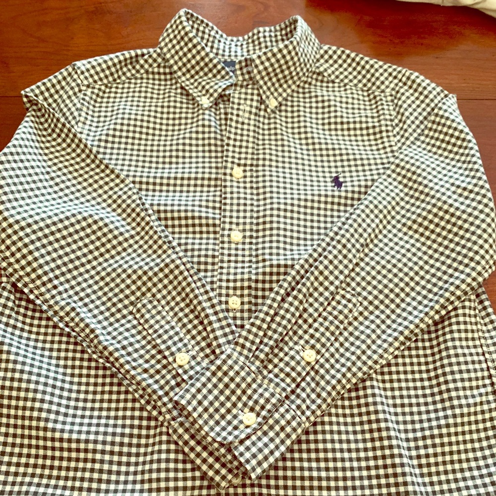 Boys Ralph Lauren Check Button Down